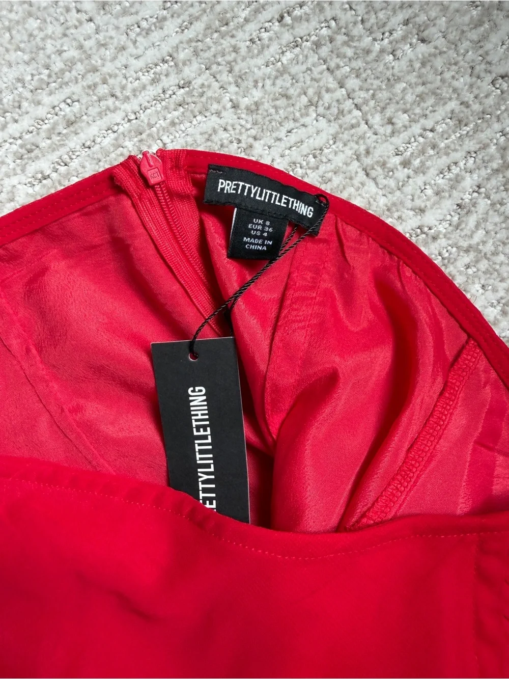 PrettyLittleThing Red Strapless Ruffle Set - Picture 4 of 7